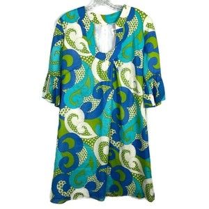 Skirtin Around Dress Women's Size 14 Shift Mod 60's Inspired Midi